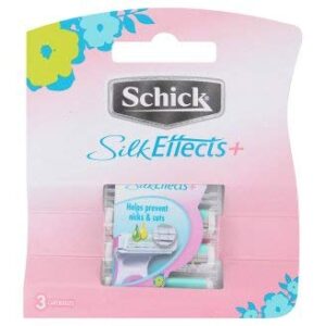 Schick Silk Effects+ Plus Refill Cartridges, 12 Count (Packaging May Vary)