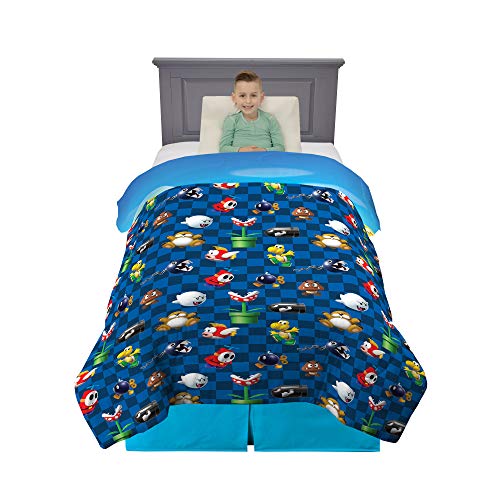 Franco Kids Bedding Super Soft Microfiber Reversible Comforter, Twin/Full, Mario