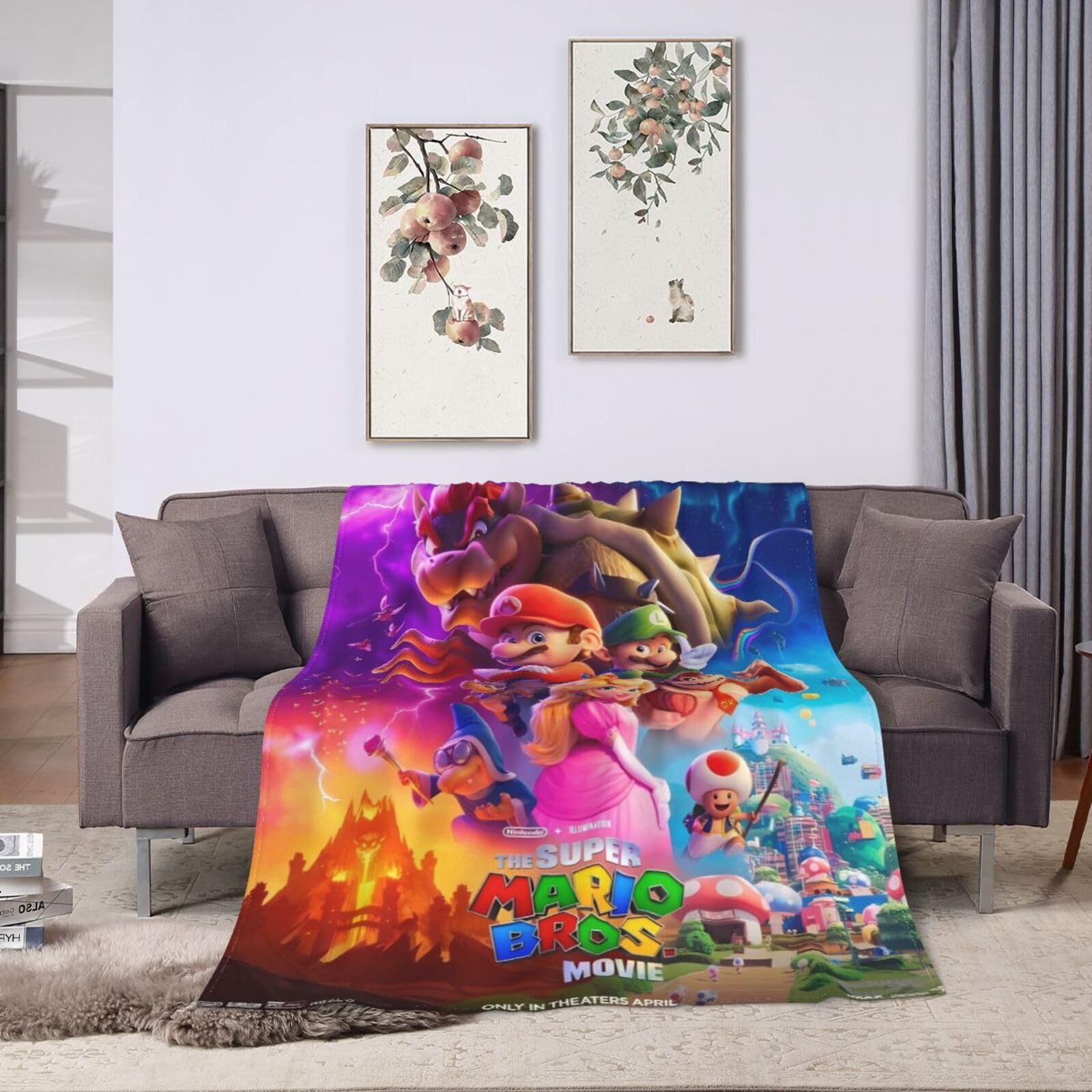 Cartoon Blanket Warm Throw Blanket Ultra-Soft Blanket for Bed Car Sofa Bedroom 50"X40"