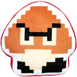 little buddy super mario bros. 8-bit goomba 12.5 stuffed plush pillow cushion