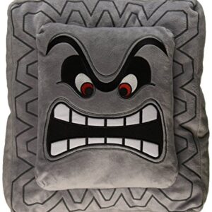 Nintendo Cotton Official Super Mario Thwomp Cushion/Pillow Plush, 12"