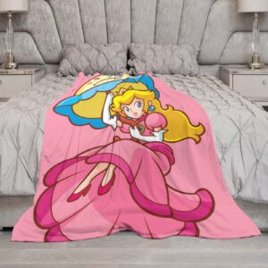 Cartoon Princess Blankets Throw Blanket Super Soft Flannel Lightweight Blanket for Boys Girls 50x40 in