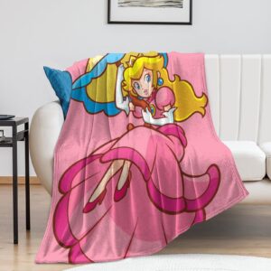 Cartoon Princess Blankets Throw Blanket Super Soft Flannel Lightweight Blanket for Boys Girls 50x40 in