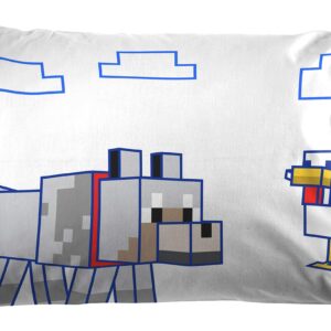 Jay Franco Minecraft Animal Patch Queen Sheet Set - 4 Piece Set Super Soft and Cozy Kid’s Bedding - Fade Resistant Microfiber Sheets (Official Minecraft Product)