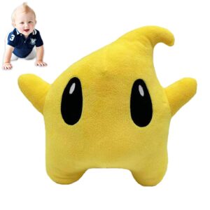 10" all star collection luma star stuffed plushies toy, cute star plush doll, soft star throw pillow decorations for kids adult teenager birthdays & fans to collect (yellow)