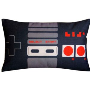 FAVDEC Decorative Game Pad Pillow Cover 12 Inches x 20 Inches, Throw Pillow Cover with Gamepad Pattern, Cover only