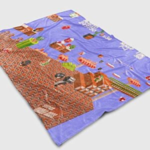 NICHIYOBI Redcap Beard Plumber Bros Game Flannel Blanket Kobayashi Tohru Kanna Lightweight Cozy Throw Blanket Warm Bed Blanket fit Sofa and Couch (05,Small 50x40in)