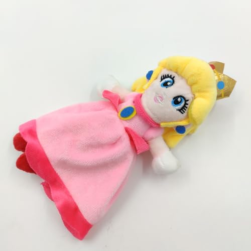 CNRPLAT Princess Peach Plush Daisy Doll Toy Stuffed Animal Plushie Soft Cuddly Pillow Decoration Fans Gift 10''/25CM