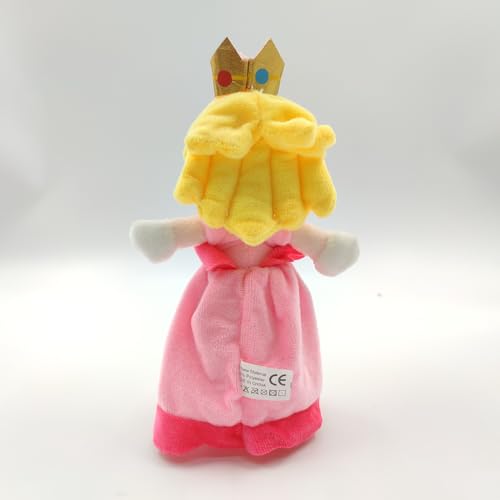 CNRPLAT Princess Peach Plush Daisy Doll Toy Stuffed Animal Plushie Soft Cuddly Pillow Decoration Fans Gift 10''/25CM