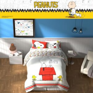 Franco Peanuts & Snoopy Classic Pals Super Soft Comforter and Sheet Set, 5 Piece Queen Size, (Official Licensed Product) Collectibles