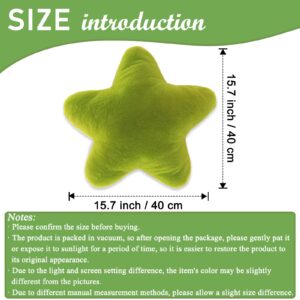 zhidiloveyou Star Pillow Plush Green, Stuffed Star Shaped Pillow Cute Toy for Kids, 15.7 inch