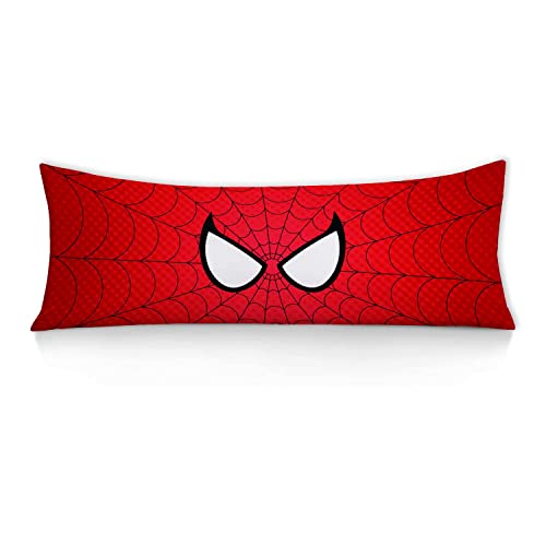 Spider Red Man Body Pillow Cover with Hidden Zipper 20x54inches Double Printed Pillowcase Cover