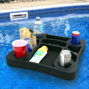 polar whale floating drink holder refreshment table tray for pool beach party float lounge durable foam 17.5 inches large 10 compartments uv resistant