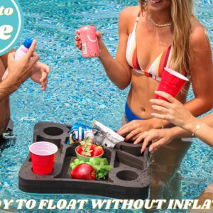 Polar Whale Floating Drink Holder Refreshment Table Tray for Pool Beach Party Float Lounge Durable Foam 17.5 Inches Large 10 Compartments UV Resistant