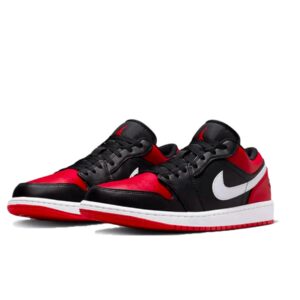 Nike Air Jordan 1 Low Men's Shoes Alternate Bred Toe 553558 066 - Size 12 White/Black