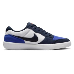 Nike SB Force 58 Shoes, Obsidian White Hyper Royal Obsidian, 42.5 EU