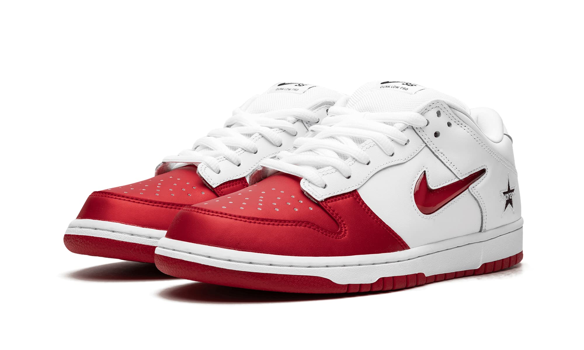 Nike Mens SB Dunk Low CK3480 600 Supreme - Jewel Swoosh Red/White - Size 10