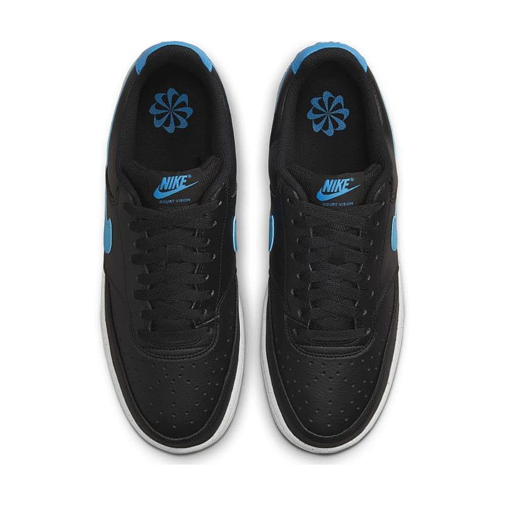 Nike Court Vision Lo NN Mens Trainers DH2987 Sneakers Shoes, Black/Laser Blue-White, 9 M US