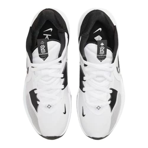 Nike Kyrie 5 Low Men's Basketball Shoes (White/White/Black, us_Footwear_Size_System, Adult, Men, Numeric, Medium, Numeric_10)