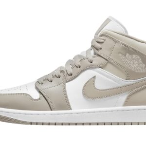 Nike Men's Jordan Air 1 Mid Shoes, College Grey/Light Bone-white, 11