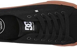 DC mens Manual Low Top Vegan Friendly Casual Skate Shoe, Black/Gum, 10.5 US