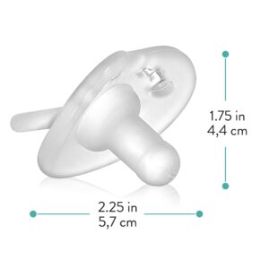 Evenflo Feeding Balance Plus Stage 1 Cylindrical Baby, Newborn and Infant Pacifier - Developed with Pediatric Feeding Specialists - 0 to 6 Months (Pack of 6)