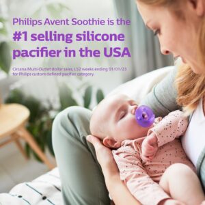 Philips AVENT Soothie Pacifier, Pink/Purple, 0-3 Months, 4 Pack, SCF190/42