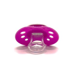 Playtex Baby Binky Orthodontic Pacifier with Air Comfort Shield, Medical Grade Silicone, Pink & Purple, 2 Count