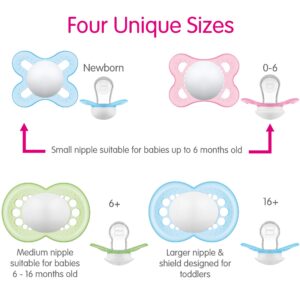 MAM Original Matte Baby Pacifier, Nipple Shape Helps Promote Healthy Oral Development, Sterilizer Case, Boy , 6-16 Months (Pack of 2)