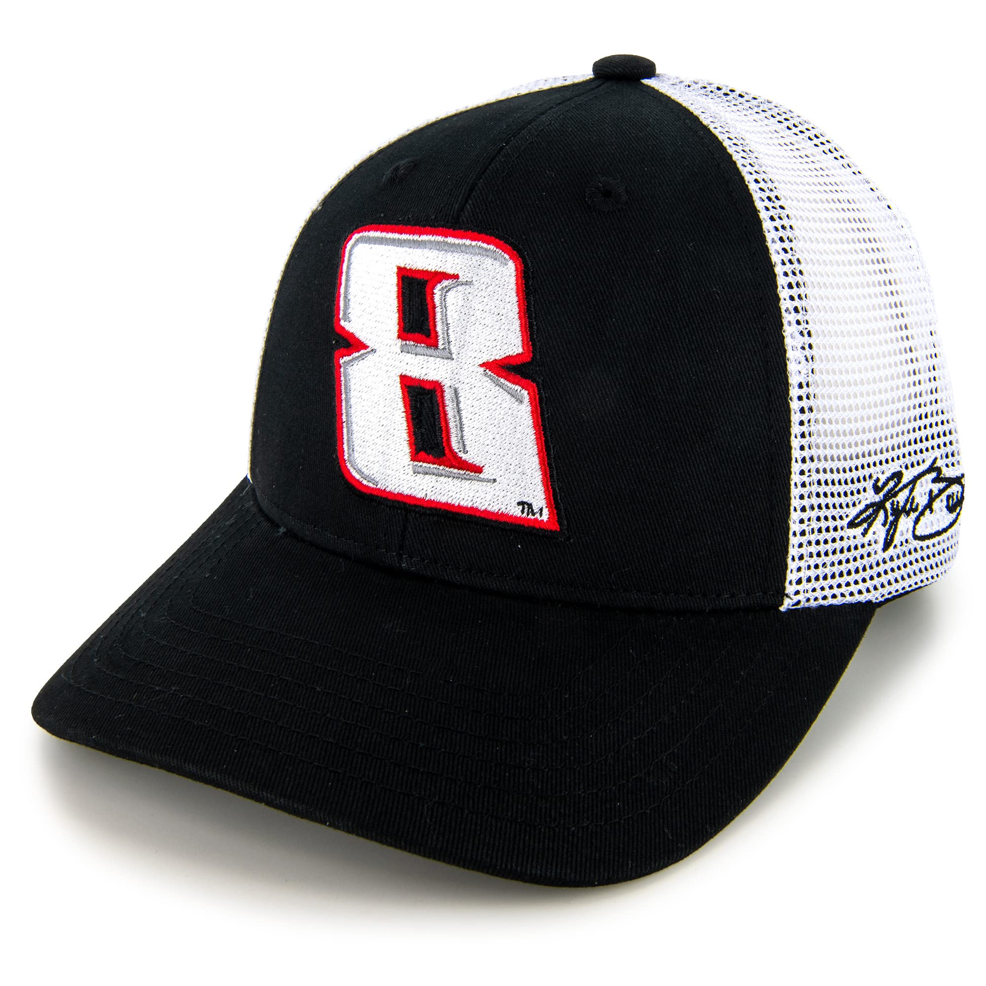 Checkered Flag Sports Kyle Busch Big Number 8 White Mesh Hat Black/White