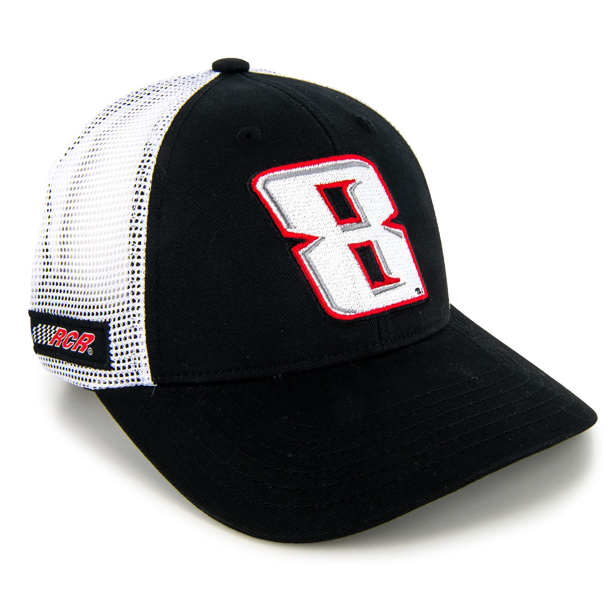 Checkered Flag Sports Kyle Busch Big Number 8 White Mesh Hat Black/White