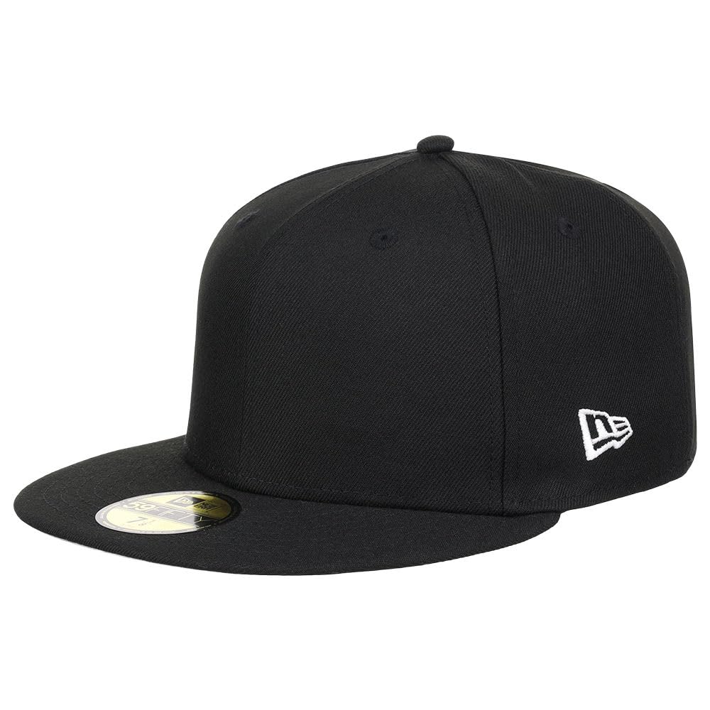 New Era Blank Custom 59FIFTY Fitted Cap (6 7/8, Black/Grey UV)