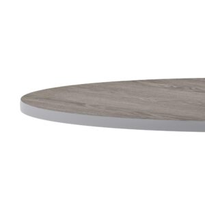 Flash Furniture 36" Round Table Reversible Laminate Top, White/Gray