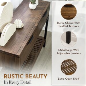 Bme, Millie Console Table, Rustic Chesnut