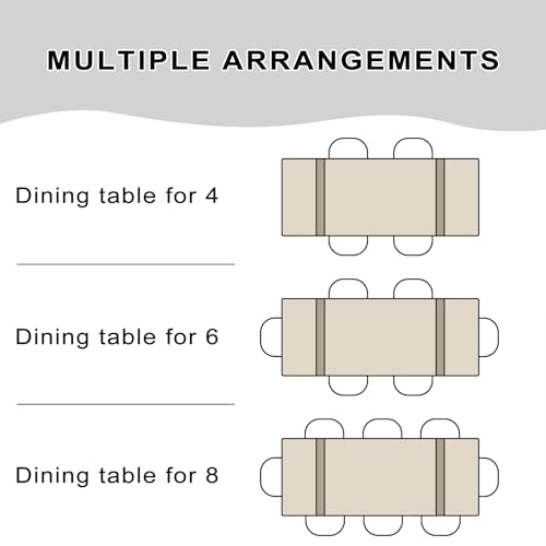 Comfy to go 70” Rectangluar Dining Table for 6-8 Person, Mid Century Modern Metal Frame Kitchen Table with 2.4” Thick Wood Grain Tabletop for Dining Living Room Farmhouse Furniture (Rustic Brown)