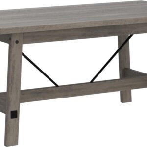 WAMPAT 4-6 Person Farmhouse Dining Table with Heavy Duty Wooden Legs, 67.7 Inch Rectangular Modern Wood Kitchen Table for Dining Room & Living Room, Rustic Grey