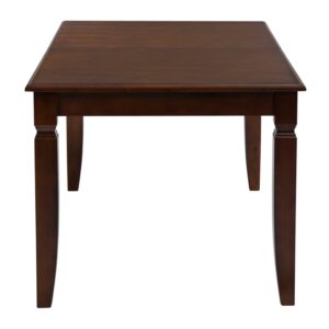 FurnitureR Dining Table Solid Wood Rectangular Extension Simple Table for Dining Room Kitchen, 77.7 Inches, Brown