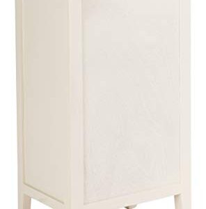 Safavieh Home Collection Everly Drawer , Vintage White 1-Drawer 2 Removable Baskets Side Table