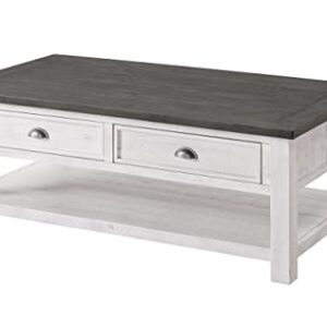 Martin Svensson Home Monterey Solid Wood Coffee Table White with Grey Top