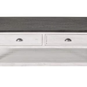 Martin Svensson Home Monterey Solid Wood Coffee Table White with Grey Top