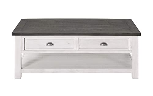 Martin Svensson Home Monterey Solid Wood Coffee Table White with Grey Top