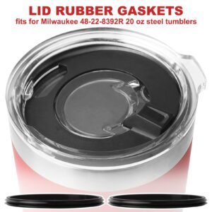 Tumbler Rubber Gaskets fits for Milwaukee 48-22-8392R Lid Gasket-Seals and Fits YETI, RTIC, Beast, Ozark Trail, North, SIC 20 oz/Inside Diameter 2.8''Insulated Stainless Steel Tumblers-(2Pcs)