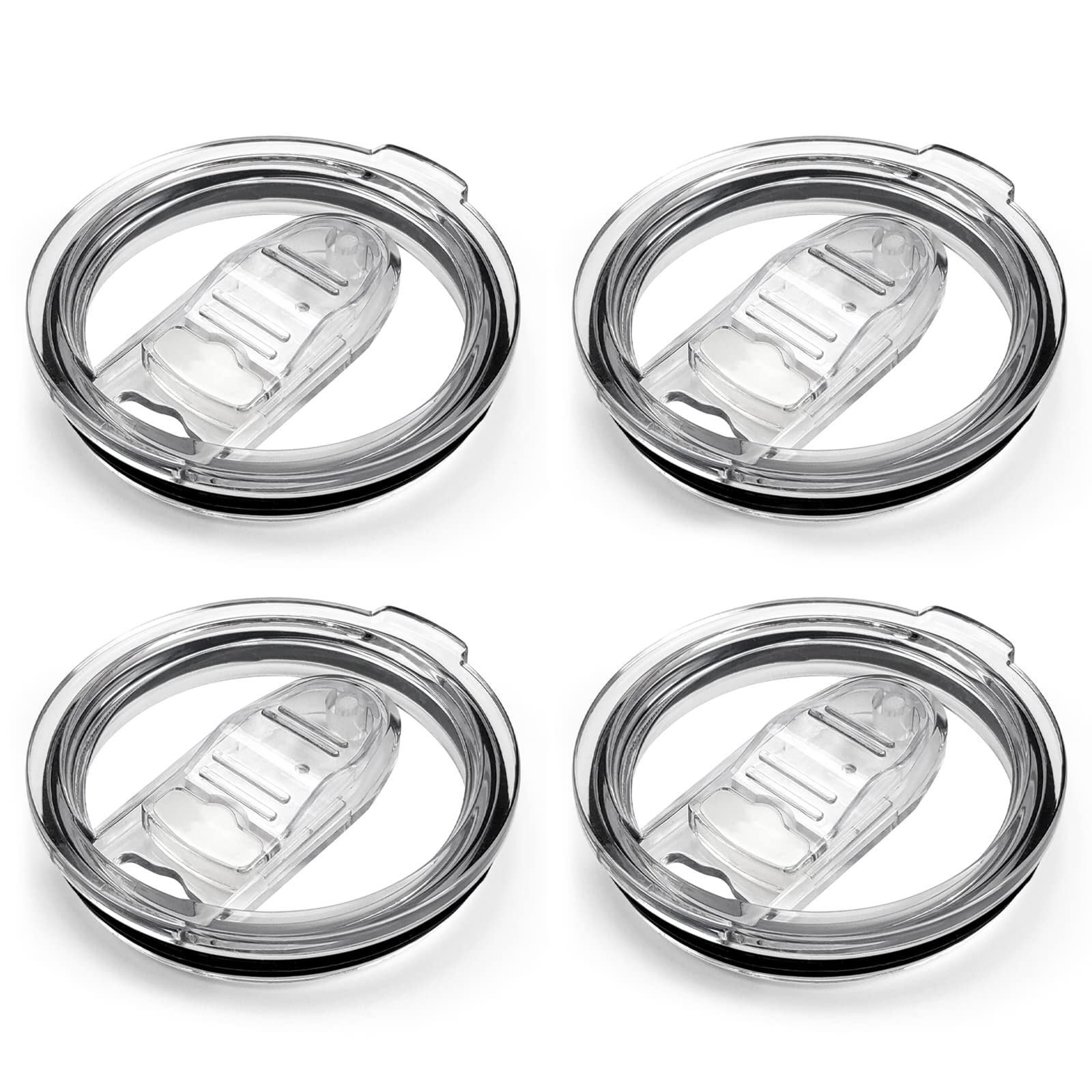 XccMe 30oz Tumbler Replacement Lids,4 Pack Spill Proof Splash Resistant Covers,Replacement Classic Stainless Steel Tumblers lids fit for YETI Rambler,Atlin, Juro, SUNWILL, Umite Chef and More