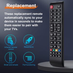 (2 Pack) Universal Remote for Samsung TV Remote, Replacement Remote for Samsung Smart TV, LED LCD HDTV QLED SUHD UHD 4K 3D Series