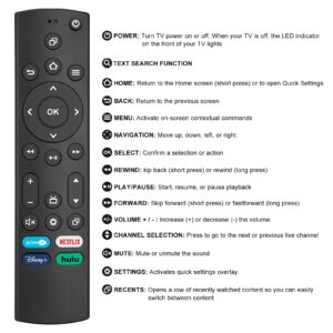 Replacement Remote for All Insignia/Toshiba/Pioneer Smart TVs Compatible with Fire Smart TV