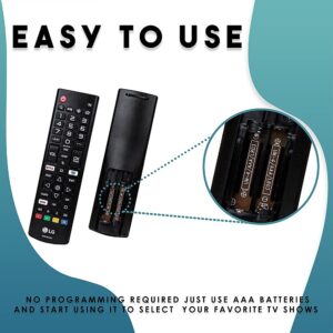 Original LG TV Remote Control AKB75675304 for LG Smart TVs Compatible with All LG TV Models 32LM5620BPUA 32LM570BPUA 32LM620BPUA 32LM630BPUB 32LM6350PUA 32LM639BPUB 43LM5700PUA 43LM6300PUB