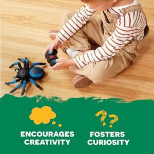 Terra by Battat – Remote Control Spider for Kids – RC Tarantula with LED Eyes – Realistic Animal & Moving Legs – Fast-Moving & 360 Spin – Blue Tarantula – 6 Years +