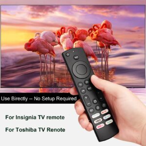 New Replacement Remote Control for Toshiba TVs and Insignia Smart TVs, with 6 Shortcut Buttons for Easy and Convenient use Without The Need for Settings