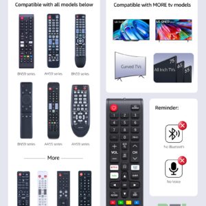 【One Remote One Cover】 Universal Remote for All Samsung TV Remote with Silicone Remote Cover, Replacement for All Samsung Smart TV, LED, LCD, HDTV, 3D, Series TV BN59-01315J BN59-01315A