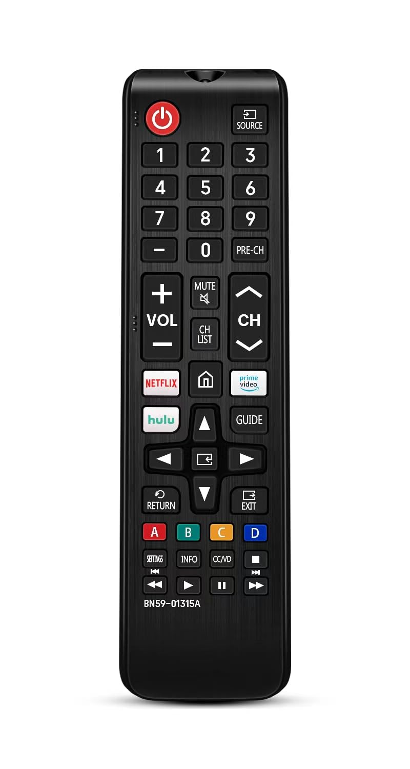 Universal Remote-Control for Samsung Smart-TV, Control Replacement fit for 4K UHD QLED HDTV LED TVs, with Hulu Netflix Prime-Video Buttons